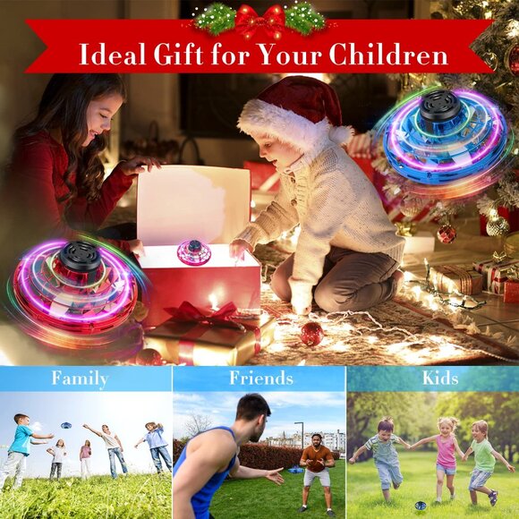 Flying Spinner Hover Toy UFO Boomerang Magic Mini Play Drone Spaceship, Kid Blue - Picture 5 of 5